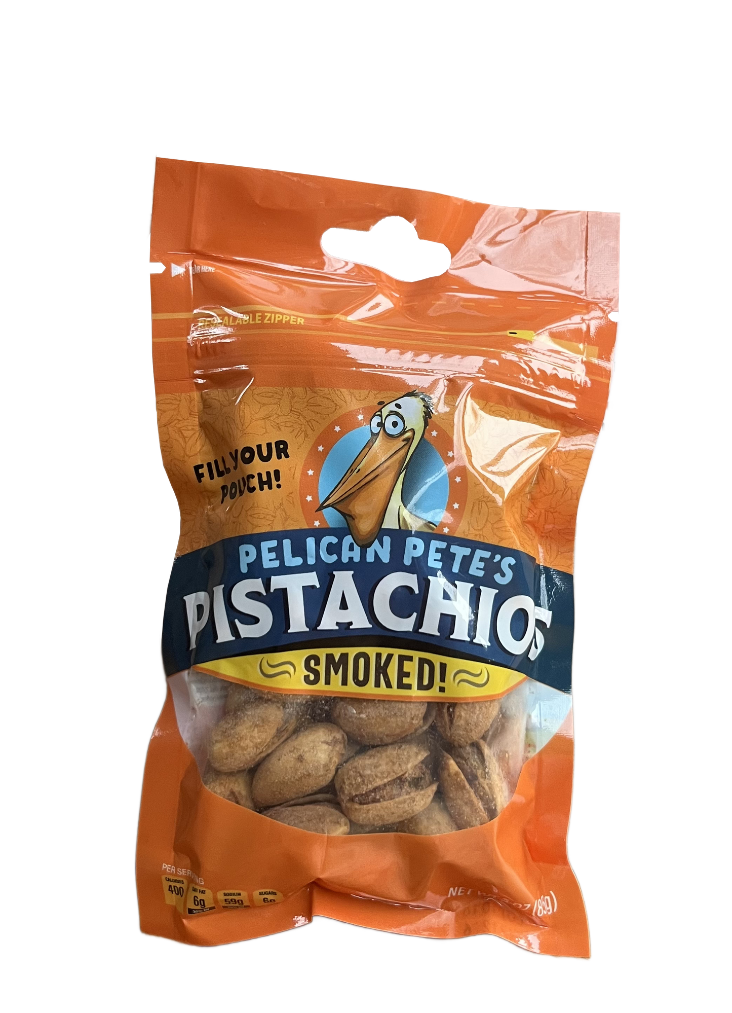 3 oz. bag of traditional (in the shell) Pelican Pete's Pistachios