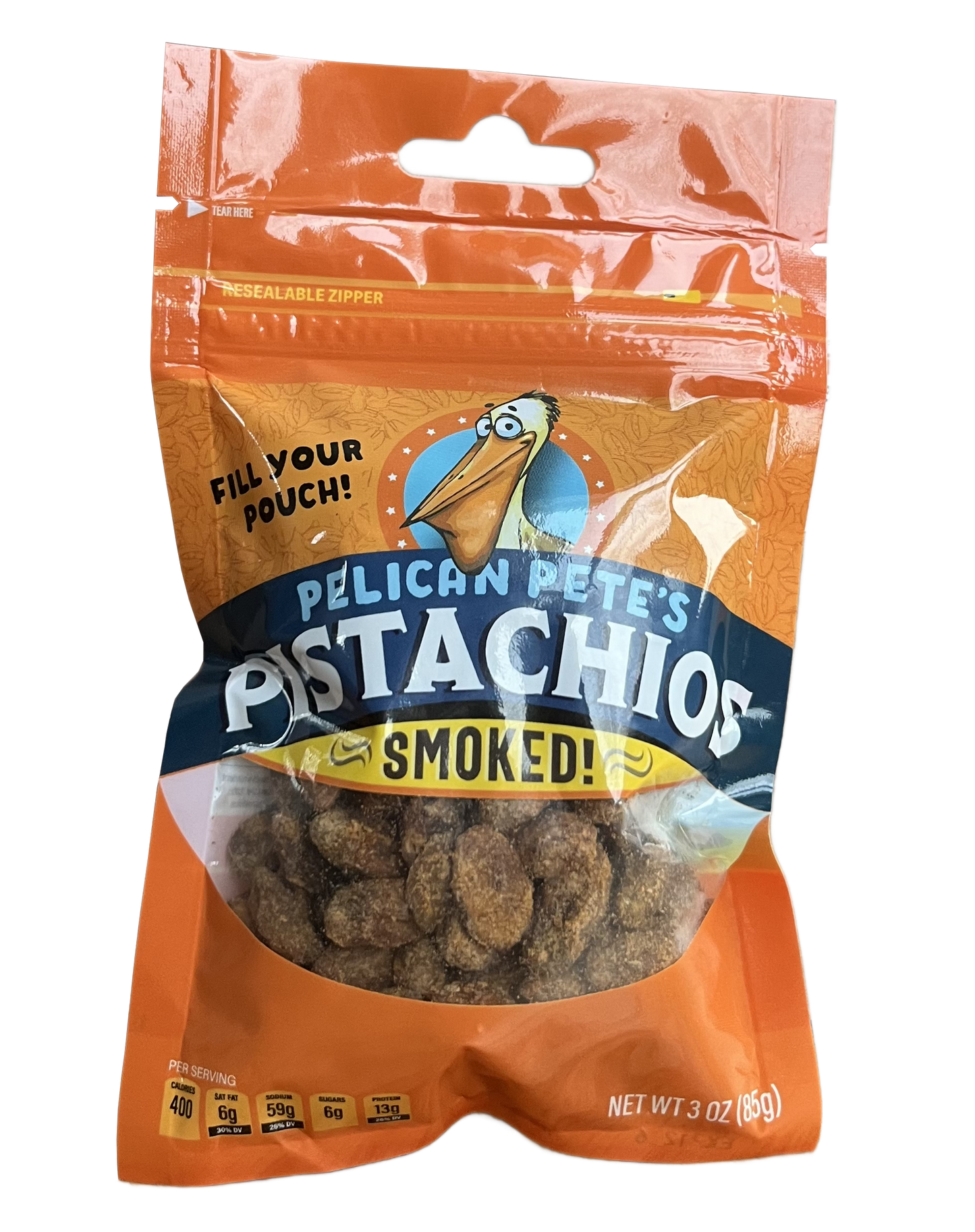 3 oz. NEW SHELLED Pelican Pete's Pistachios